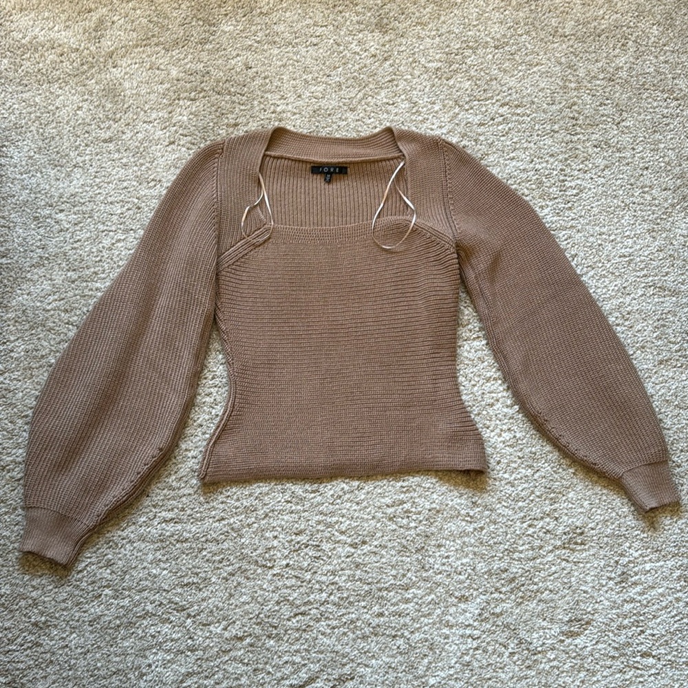 FORE brand bubble sleeve sweater size medium